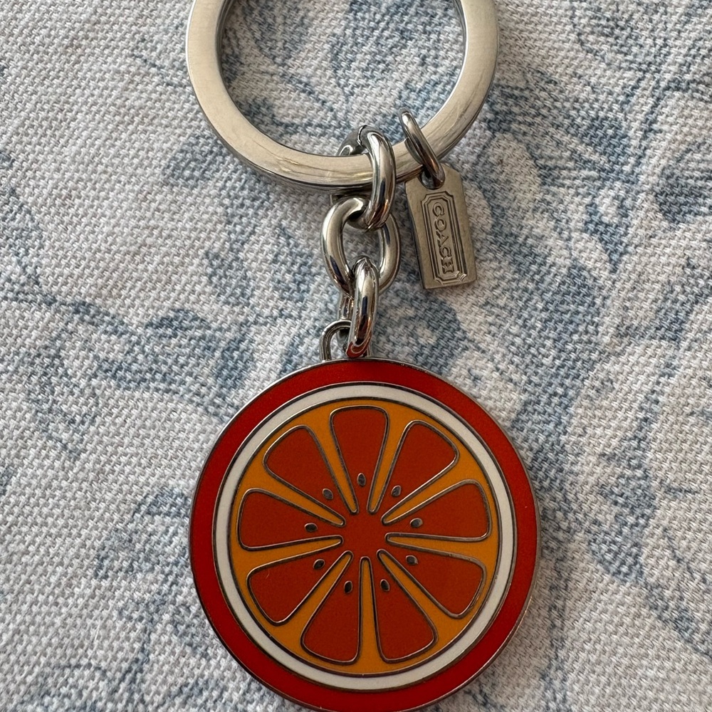 Coach Orange Slice key chain